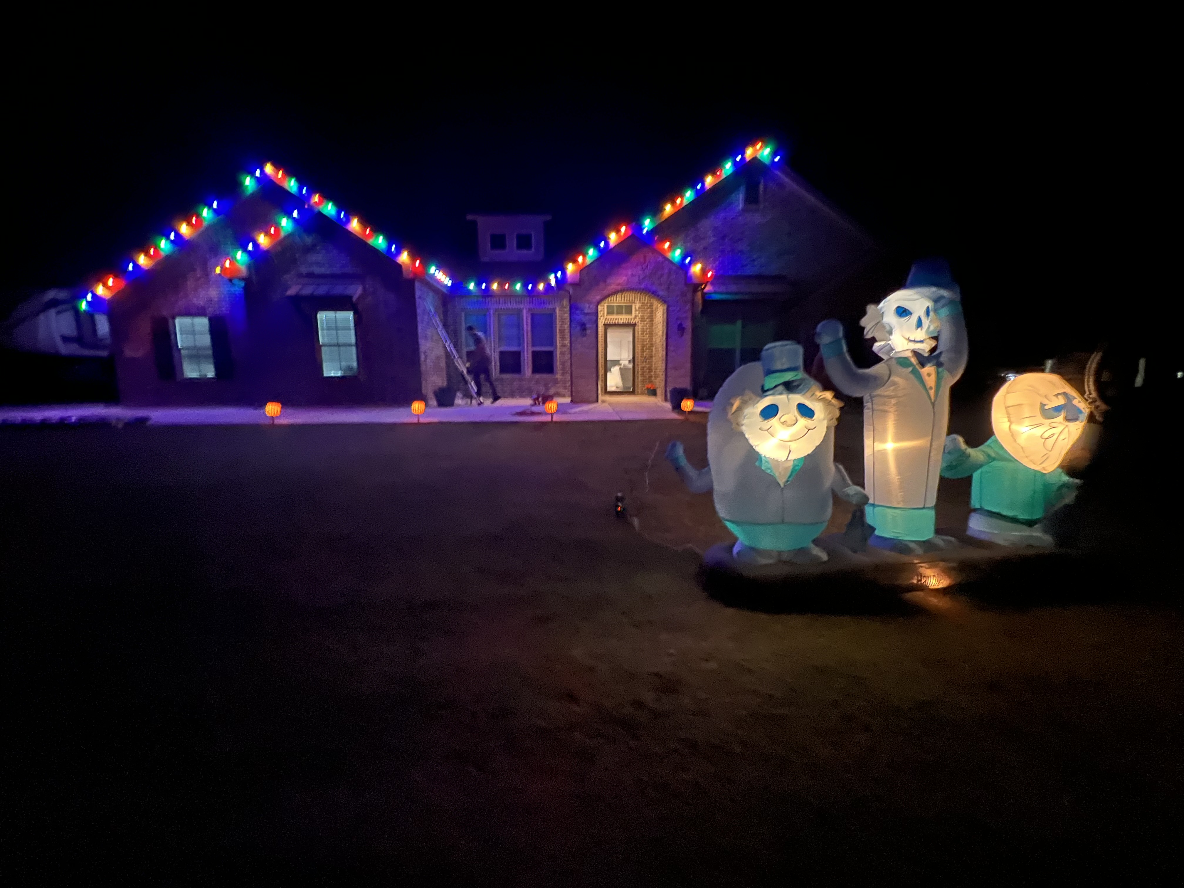 Beautiful Christmas lights installation on a home in DFW